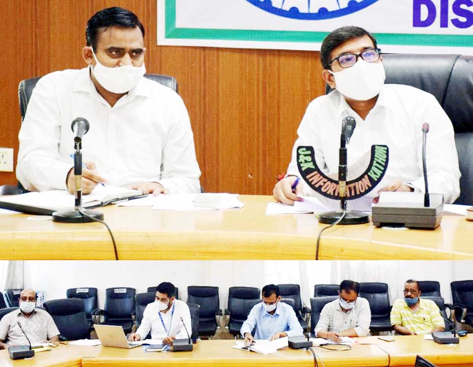 DDC Kathua reviews pace of progress DDC Kathua reviews pace of progress