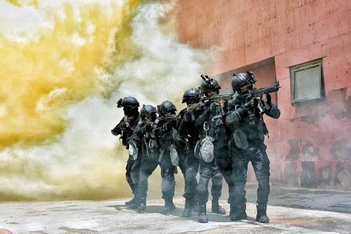 National Security Guard (NSG) conducts security drills at multiple locations of the capital ahead of Independence Day, on Saturday.